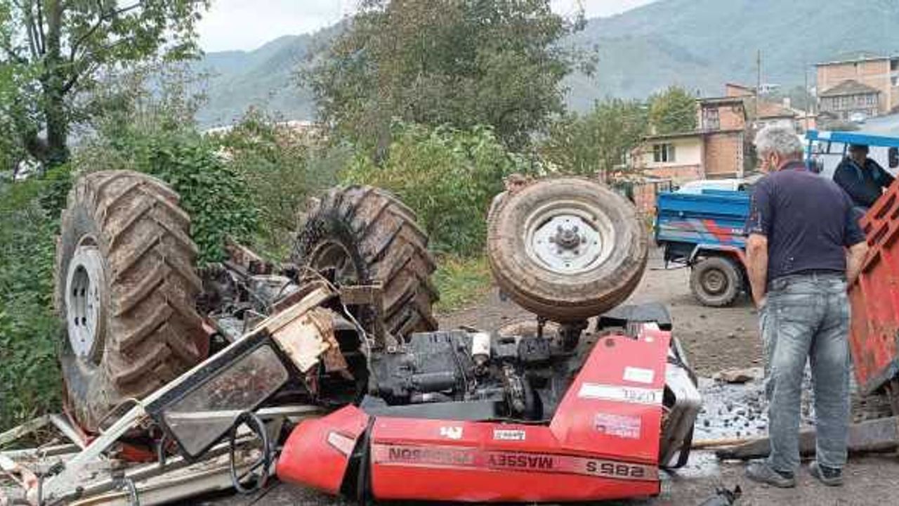 Ordu’da traktör uçurumdan yuvarlandı: 1 yaralı