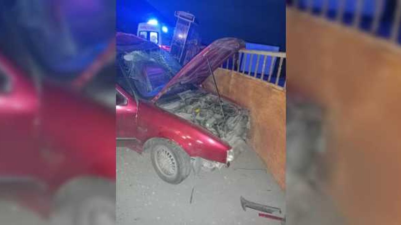 Tokat’ta otomobil duvara çarptı: 1 ölü 2 yaralı