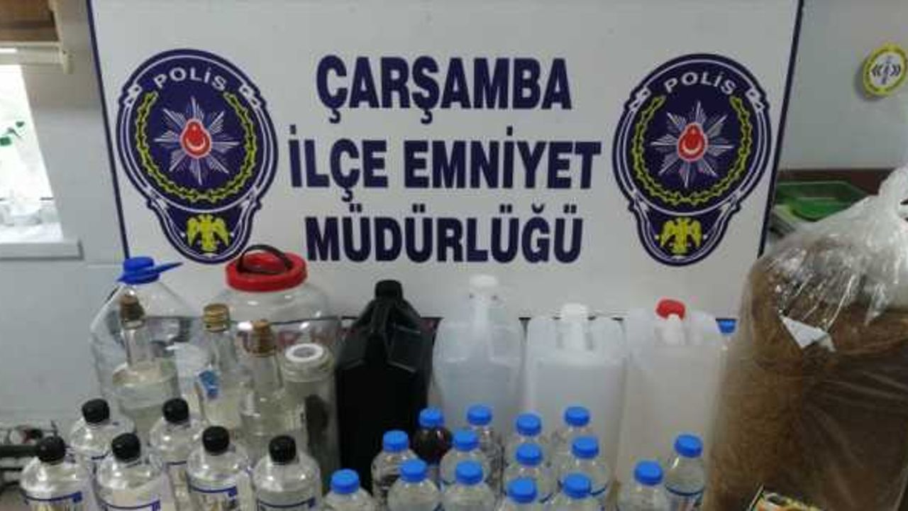 Samsun'da gümrük kaçağı sigara ve sahte alkol operasyonunda 4 şüpheli yakalandı