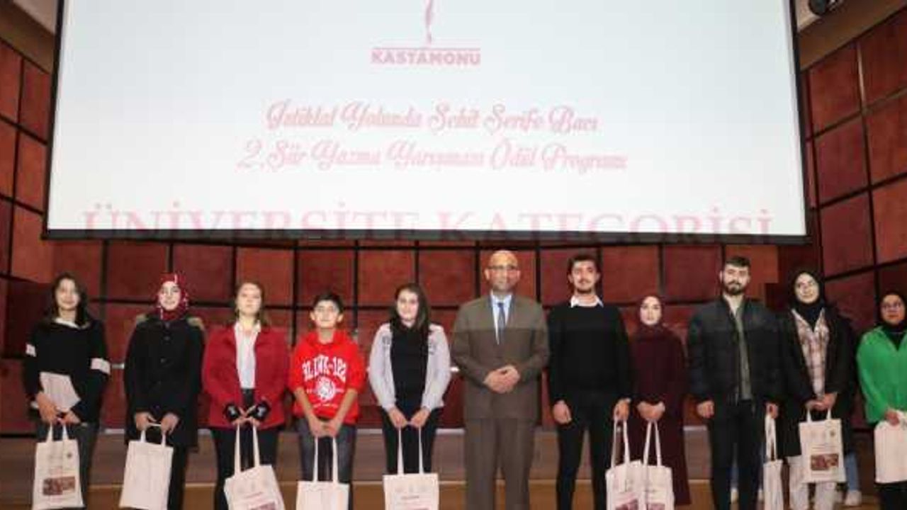 Şehit Şerife Bacı 2. Şiir Yazma Yarışması'nın ödülleri verildi