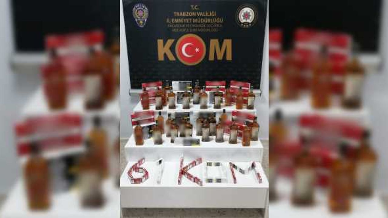 Trabzon'da gümrük kaçağı alkol ve sigara ele geçirildi