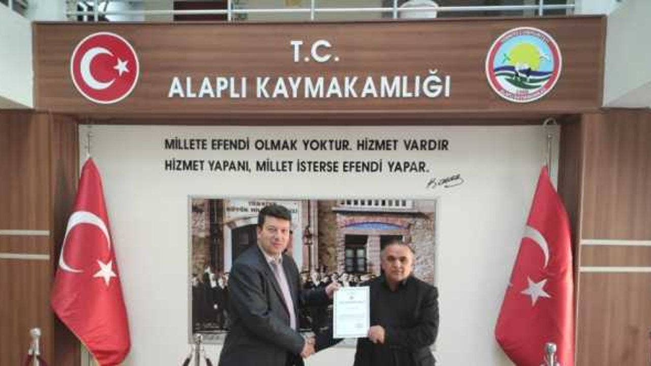 Alaplı'da örnek teşkil eden üreticilere teşekkür belgesi verildi