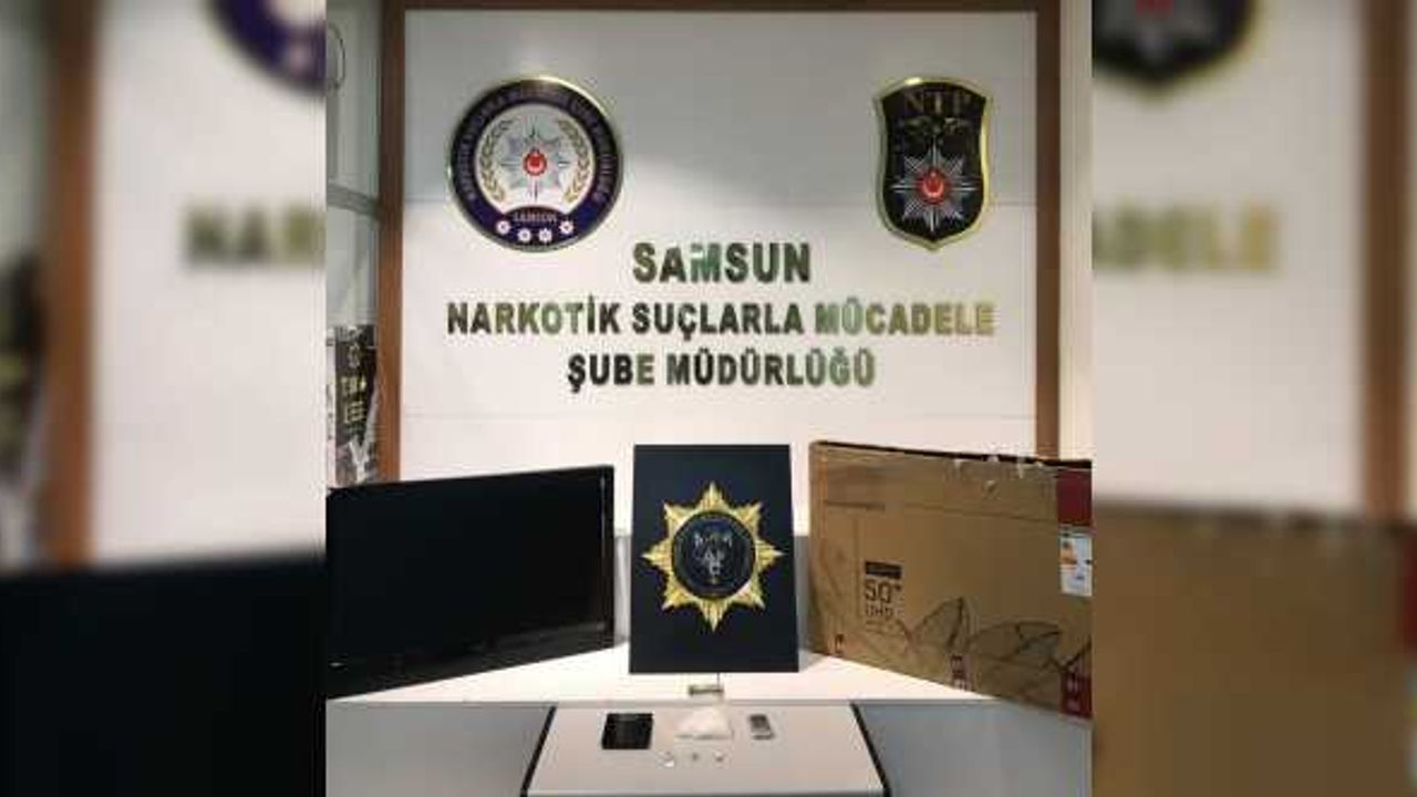GÜNCELLEME - Samsun'da kargoyla gönderilen televizyonun içine zulalanmış uyuşturucu ele geçirildi