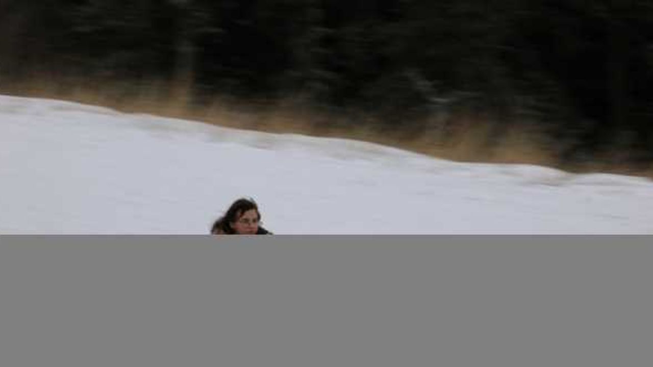 Ilgaz Dağı'na gelenler kar yetersizliği nedeniyle sadece kızakla kayabildi