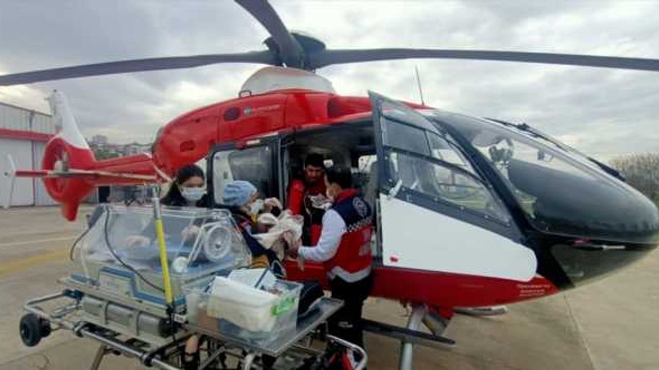 Trabzon'da geçen yıl ambulans helikopterle 298 hasta nakledildi