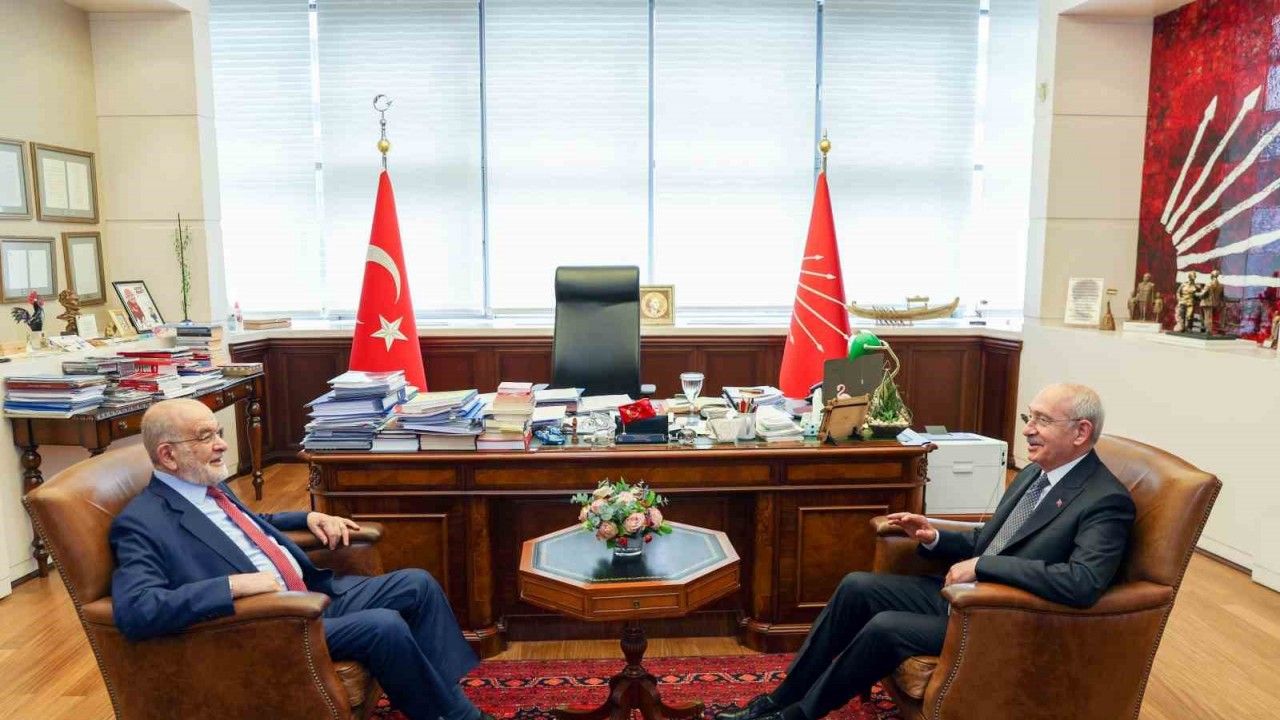 Saadet Partisi lideri Temel Karamollaoğlu’ndan CHP lideri Kılıçdaroğlu’na ziyaret