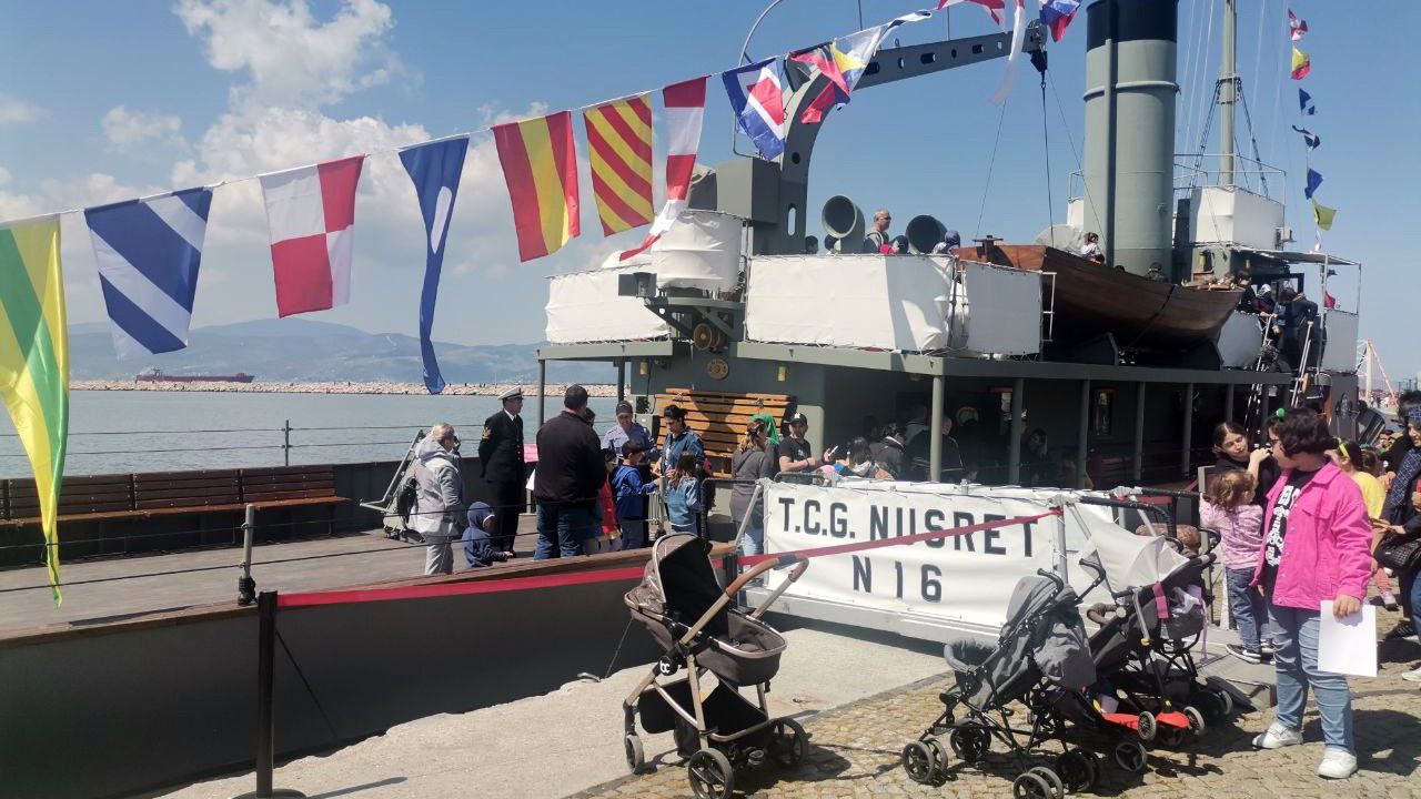 TCG Nusret mayın gemisi Bandırma’da