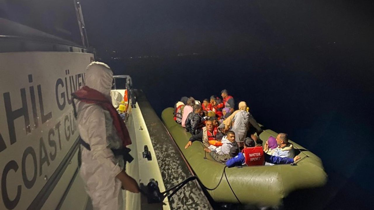 Ayvacık açıklarında 39 kaçak göçmen yakalandı