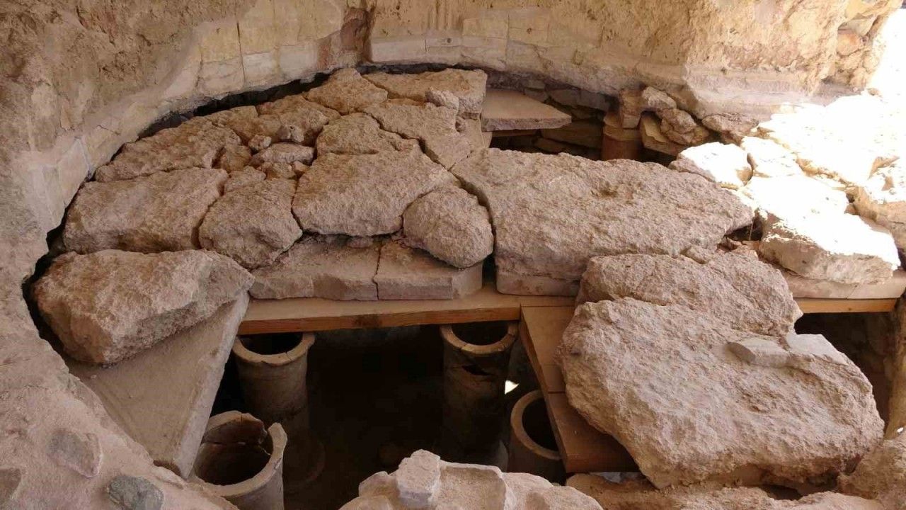 Parion Antik Kenti’nde 1950 yıllık Roma Hamamındaki terleme odası restore edildi