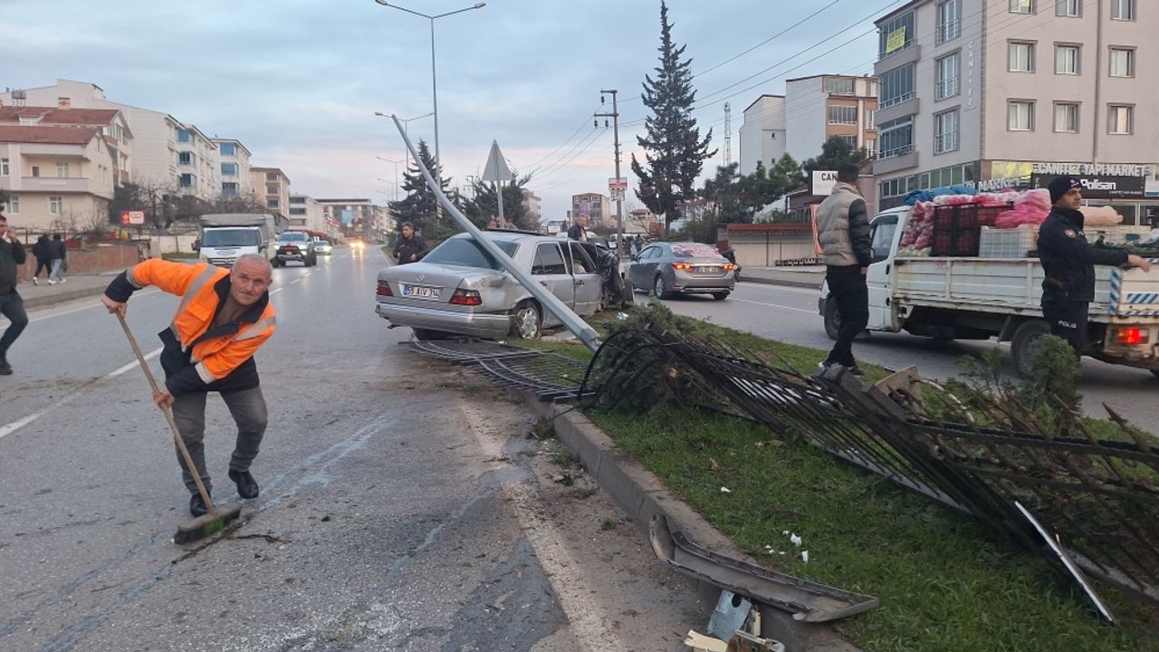 Samsun’da kaza sonrası kaçan sürücünün yakalanması için çalışma başlatıldı