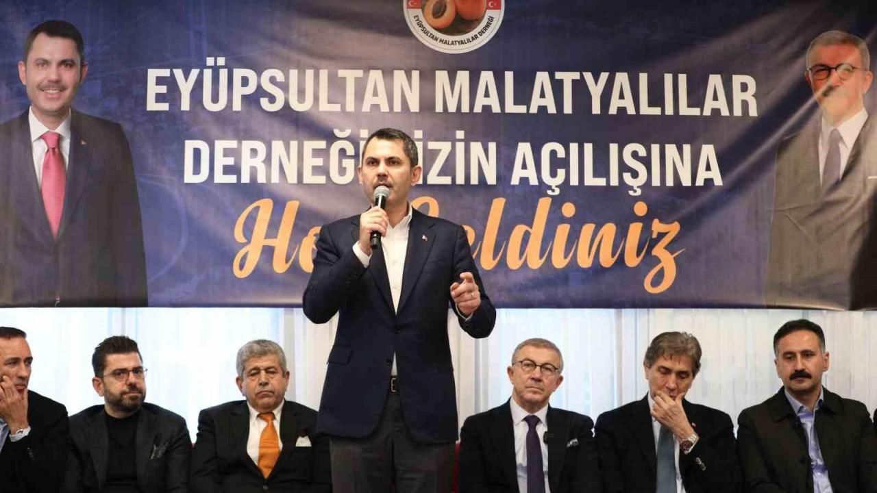Murat Kurum, Eyüpsultan Malatyalılar Derneğinin açılışına katıldı: 
