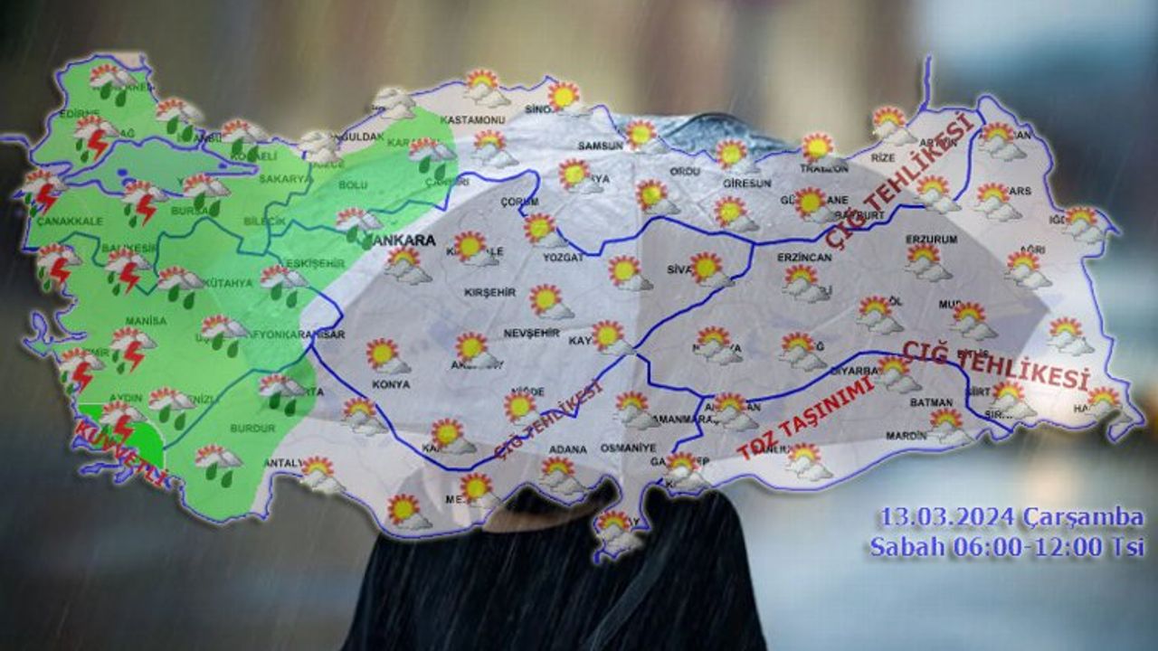 Türkiye'nin bugün yarısı yağışlı!