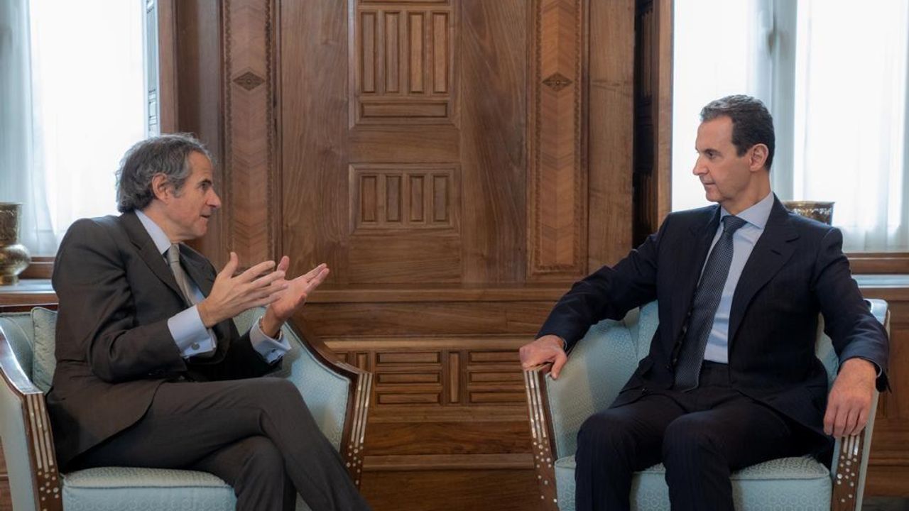 IAEA Genel Direktörü Grossi, Suriye Devlet Başkanı Esad ile bir araya geldi
