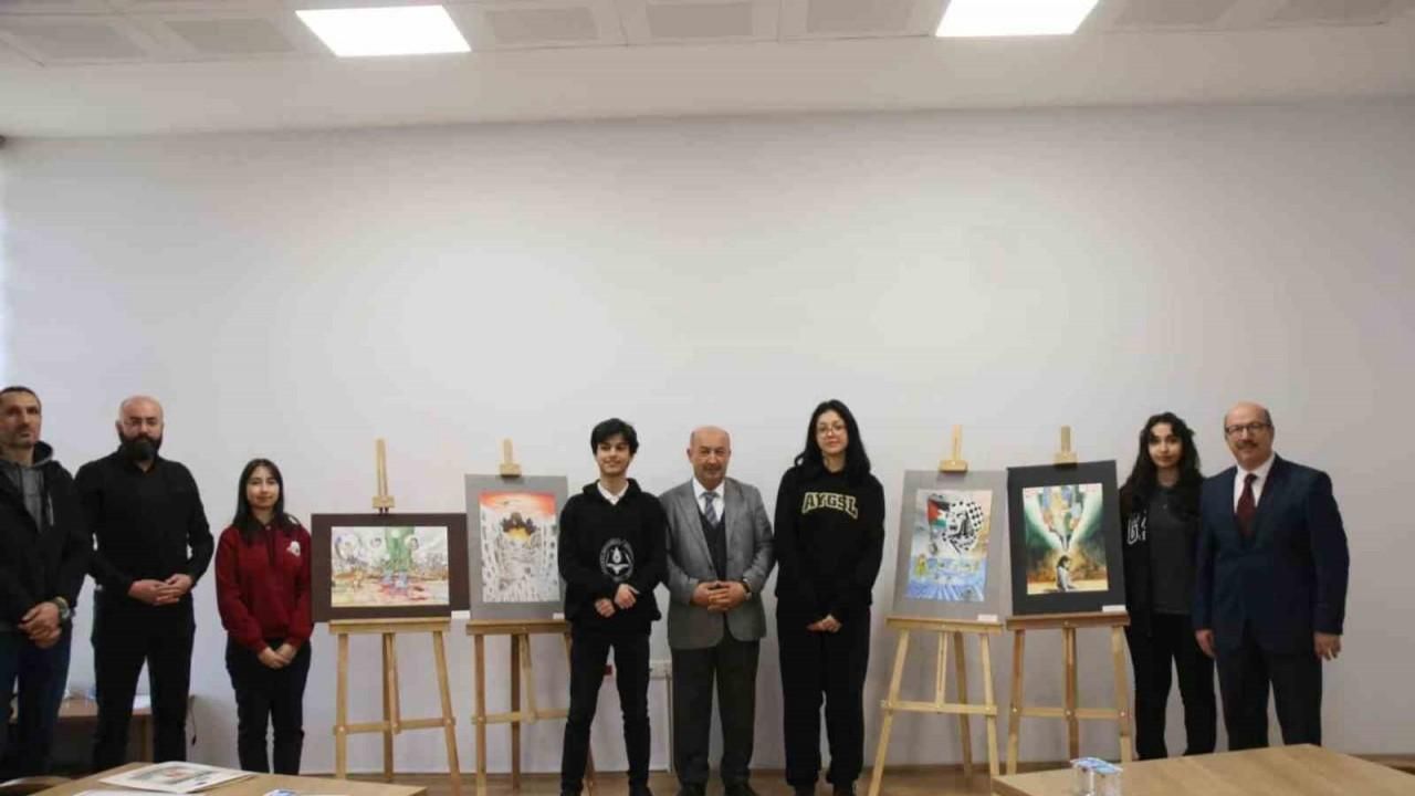 Kütahya’da liseler arası resim yarışmasında dereceye giren öğrenciler ödüllendirildi