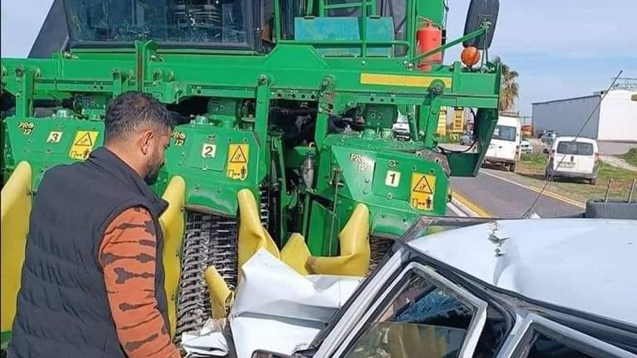 Şanlıurfa’da biçerdöver ile otomobil çarpıştı: 1 ölü, 1 yaralı