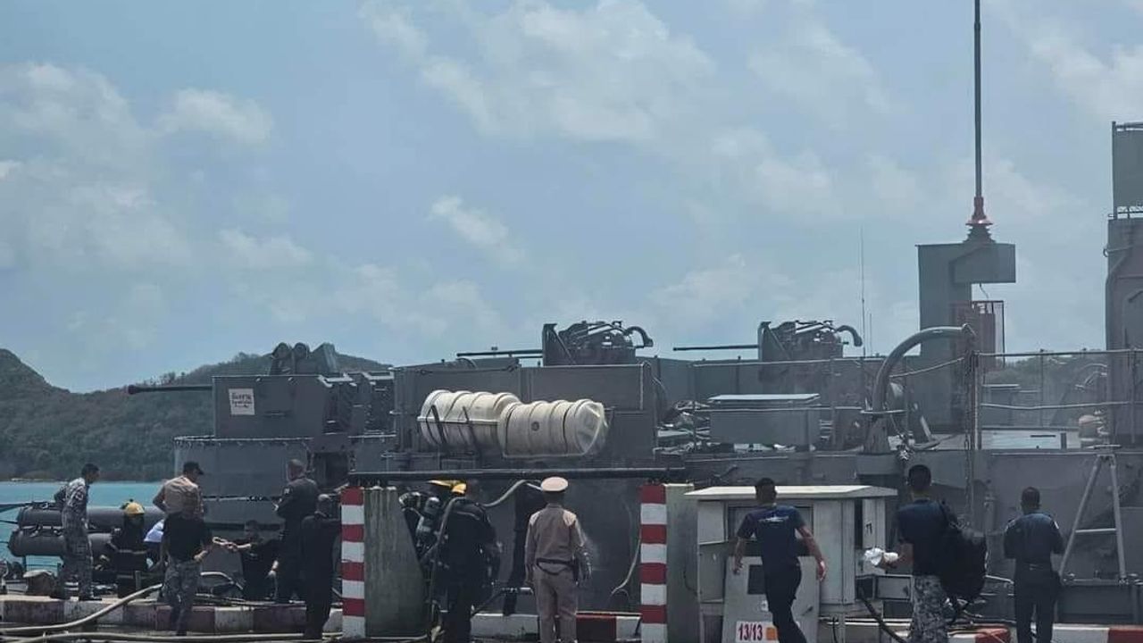 Tayland’da savaş gemisinden kazayla ateşlenen top mermisi başka bir gemiye isabet etti: 13 yaralı