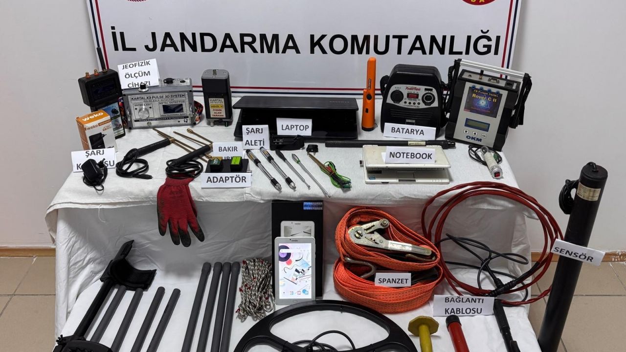 Samsun’da kaçak kazı yapan 7 şüpheli gözaltına alındı