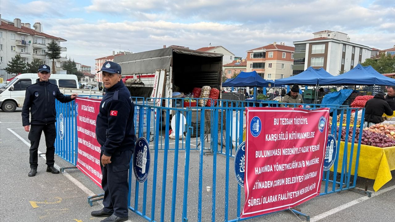 2 pazar tezgahı kapatıldı