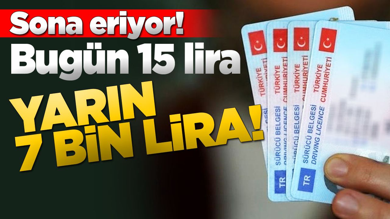 Yenileme süresi bugün sona eriyor!