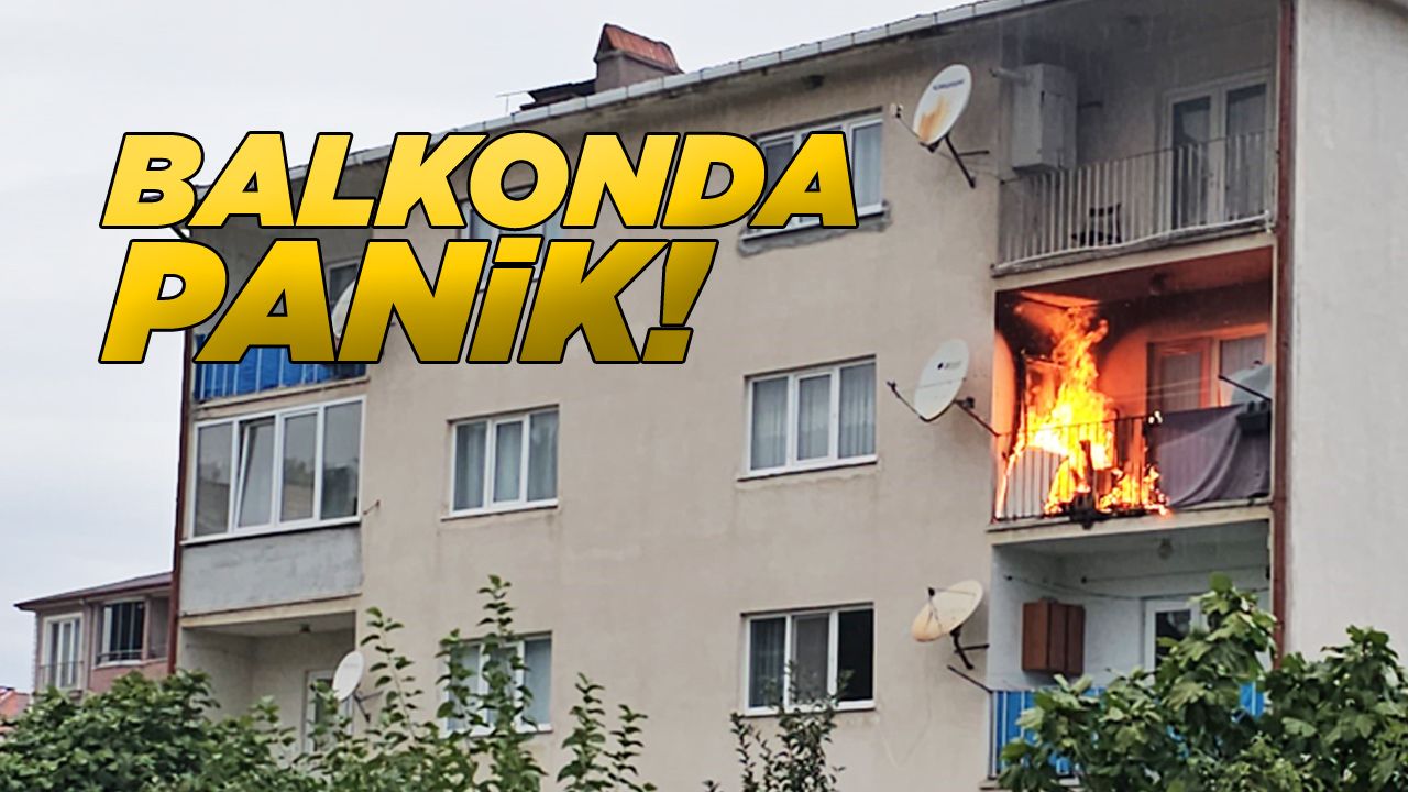 Apartman dairesinin balkonunda yangın çıktı