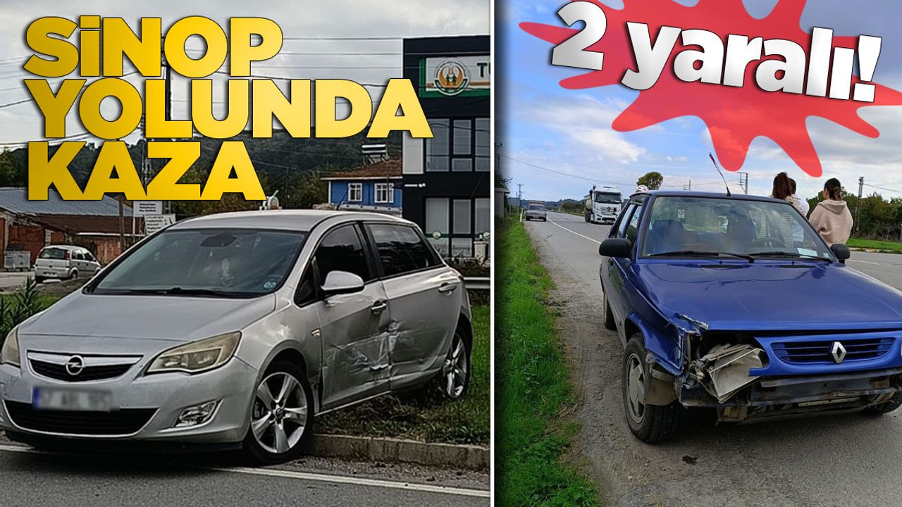 İki otomobilin çarpıştığı kazada 2 kişi yaralandı