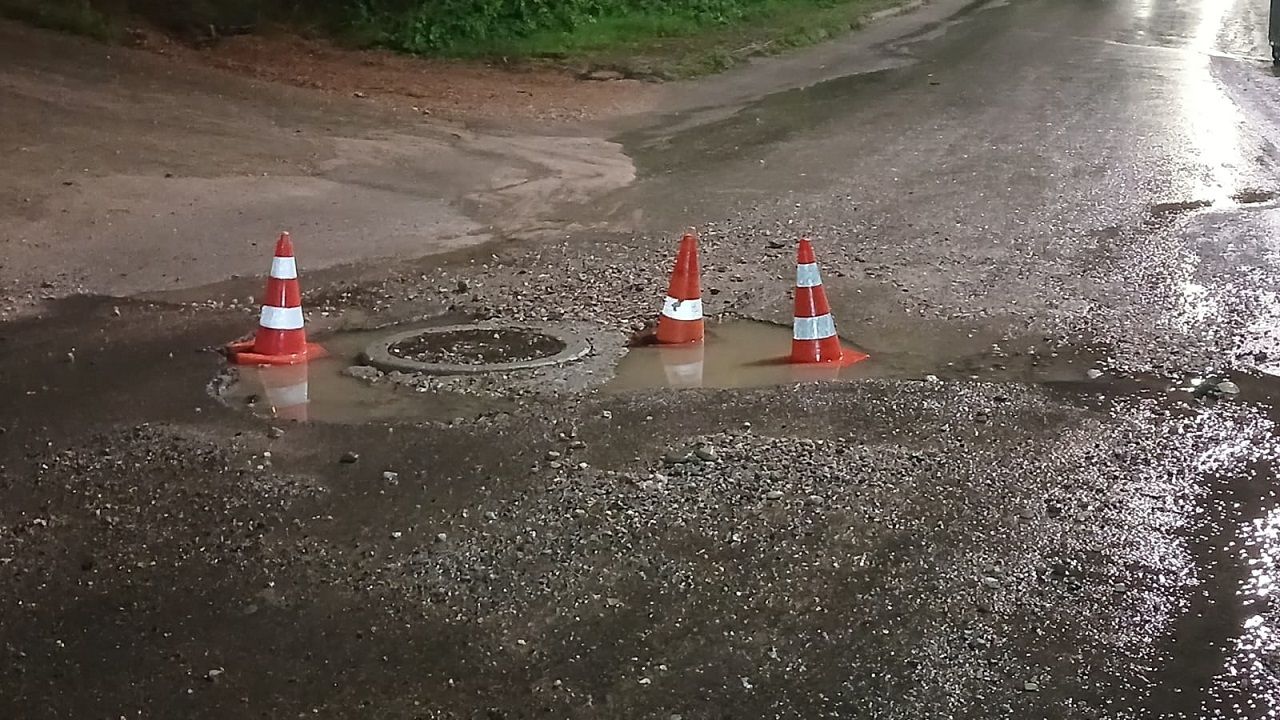 Sinop’ta logar kapağı çevresindeki çökme kazaya neden oldu