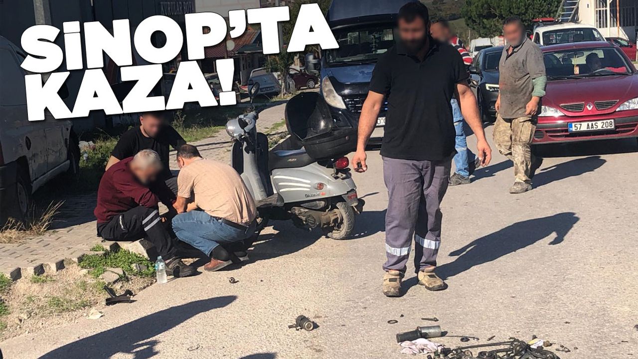 Otomobil ile motosiklet kafa kafaya çarpıştı