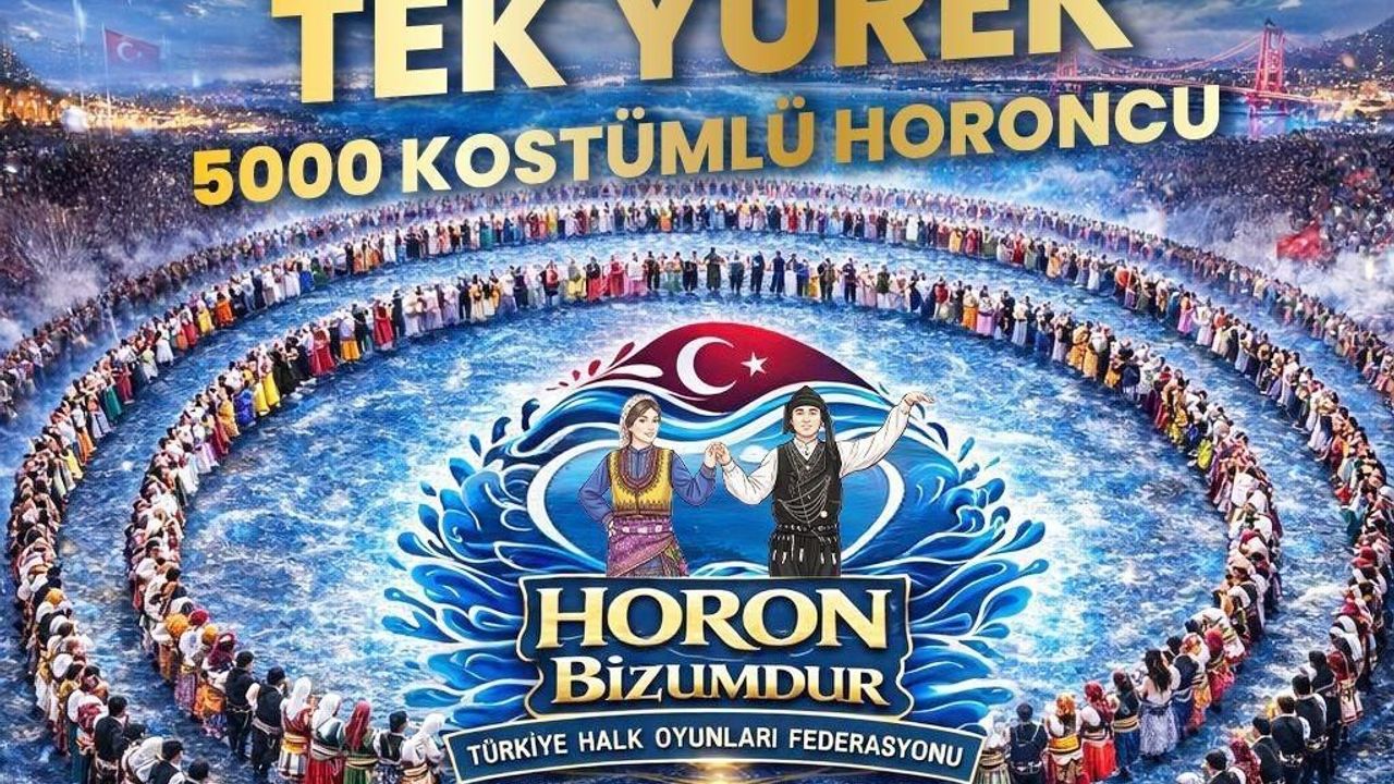 5 bin kişi aynı anda horon teperek rekor kıracak