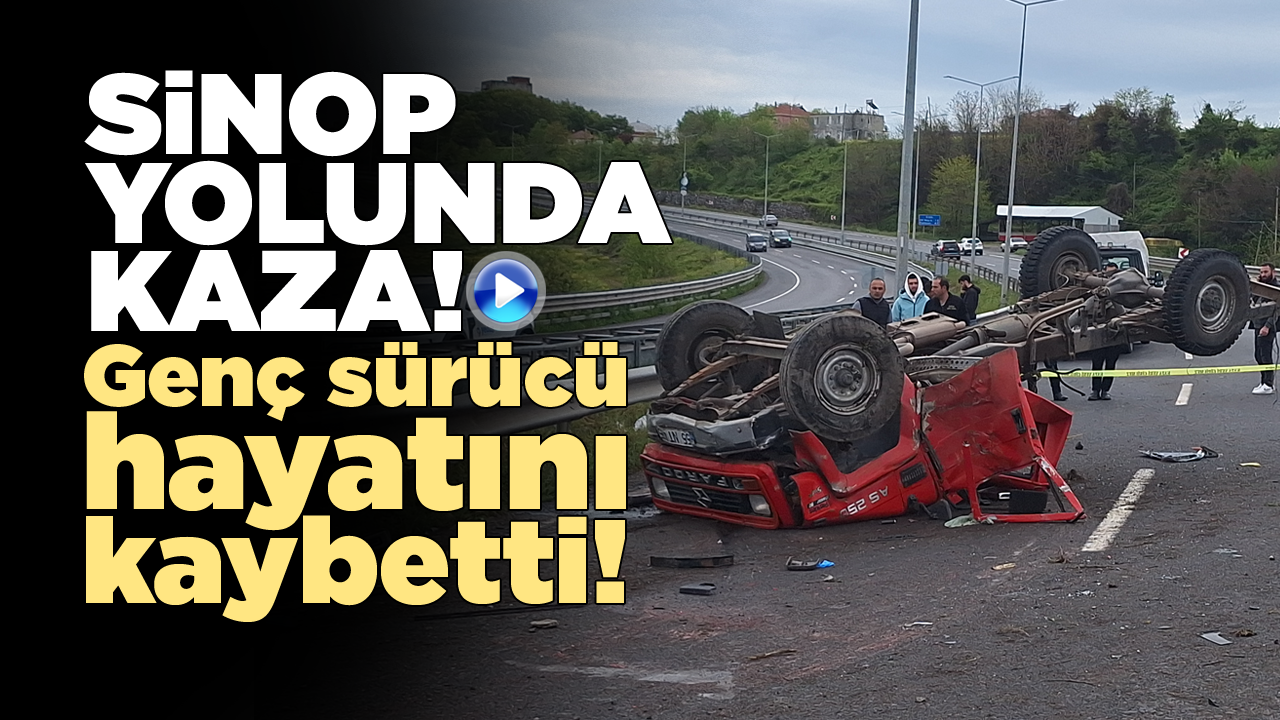 Devrilen kamyonetin sürücüsü hayatını kaybetti