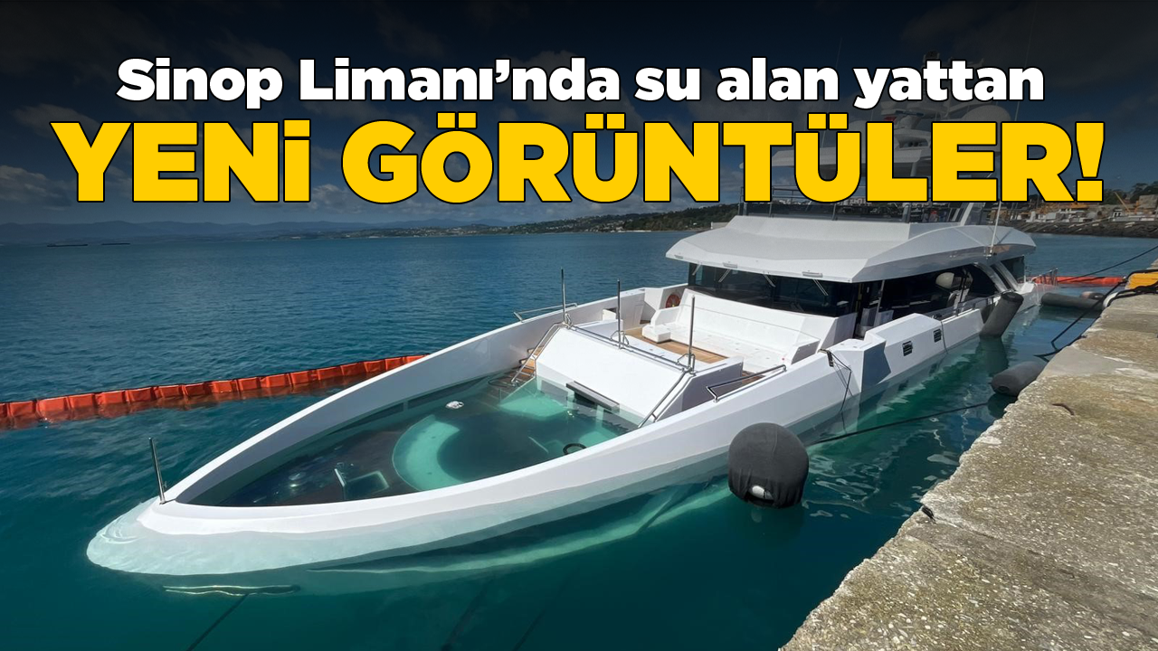 Sinop'ta suya gömülen lüks yattan yeni görüntüler