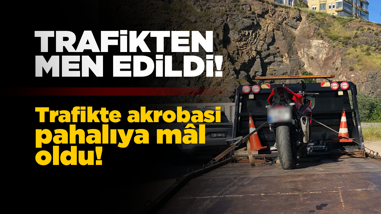 Trafikte akrobatik hareketler pahalıya mâl oldu!