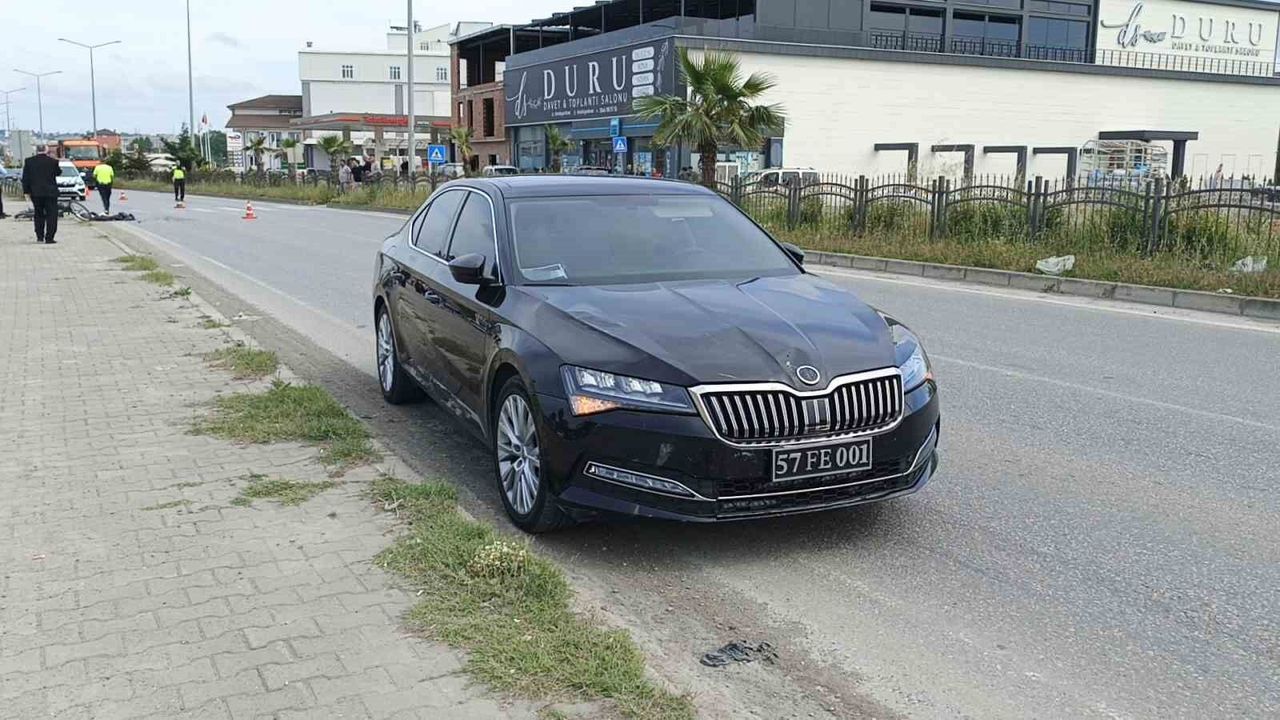 Erfelek Belediye Başkanının makam aracı kaza yaptı