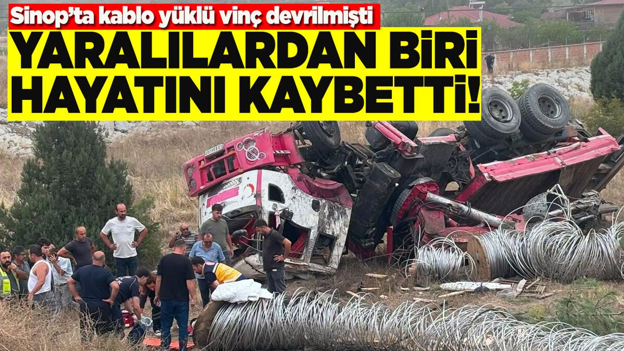 Kablo yüklü vinç devrilmişti: Acı haber geldi!