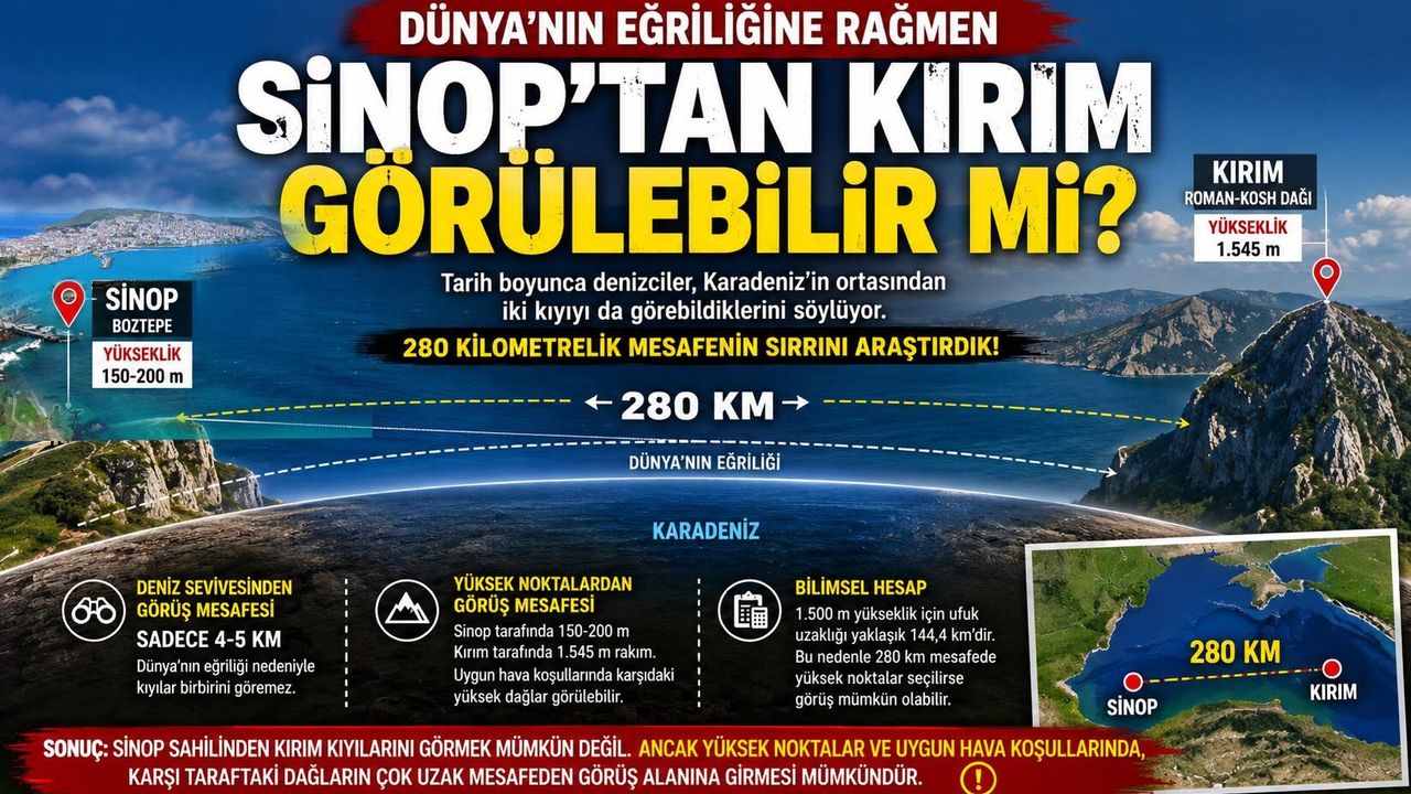 280 Kilometre Ötede! Sinop’tan Kırım’ı Görmek Gerçekten Mümkün mü?