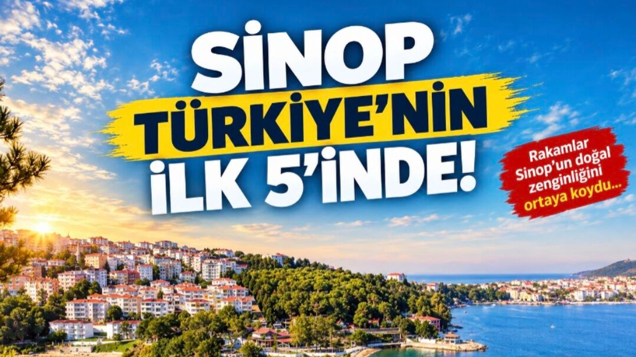 Türkiye Sıralaması Açıklandı: Sinop İlk 5’te