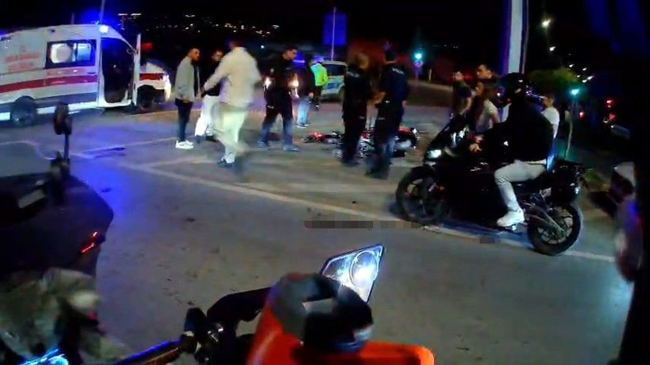 Motosiklet devrildi, sürücü yaralandı