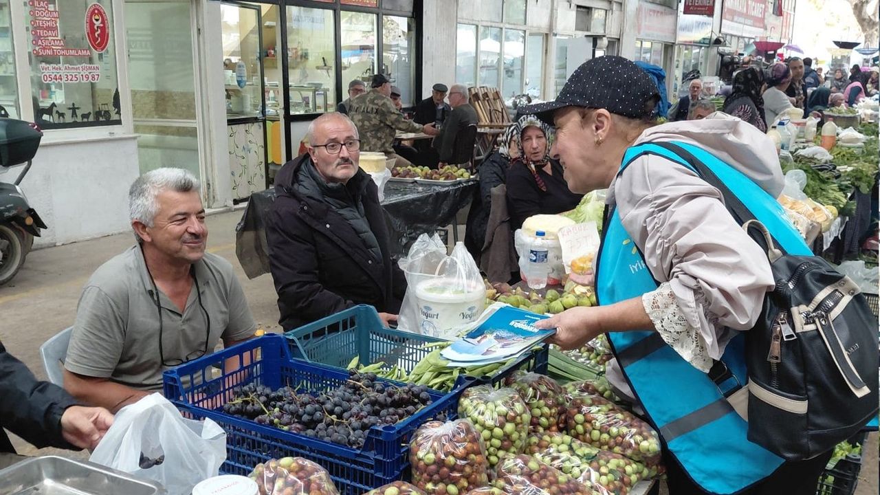 Sinop İYİ Parti'den pazar yeri ziyareti