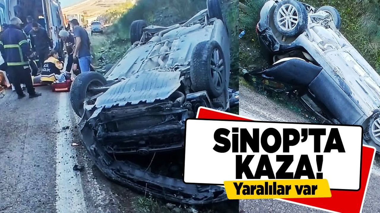 Yoldan çıkan otomobil takla attı: 2 yaralı var