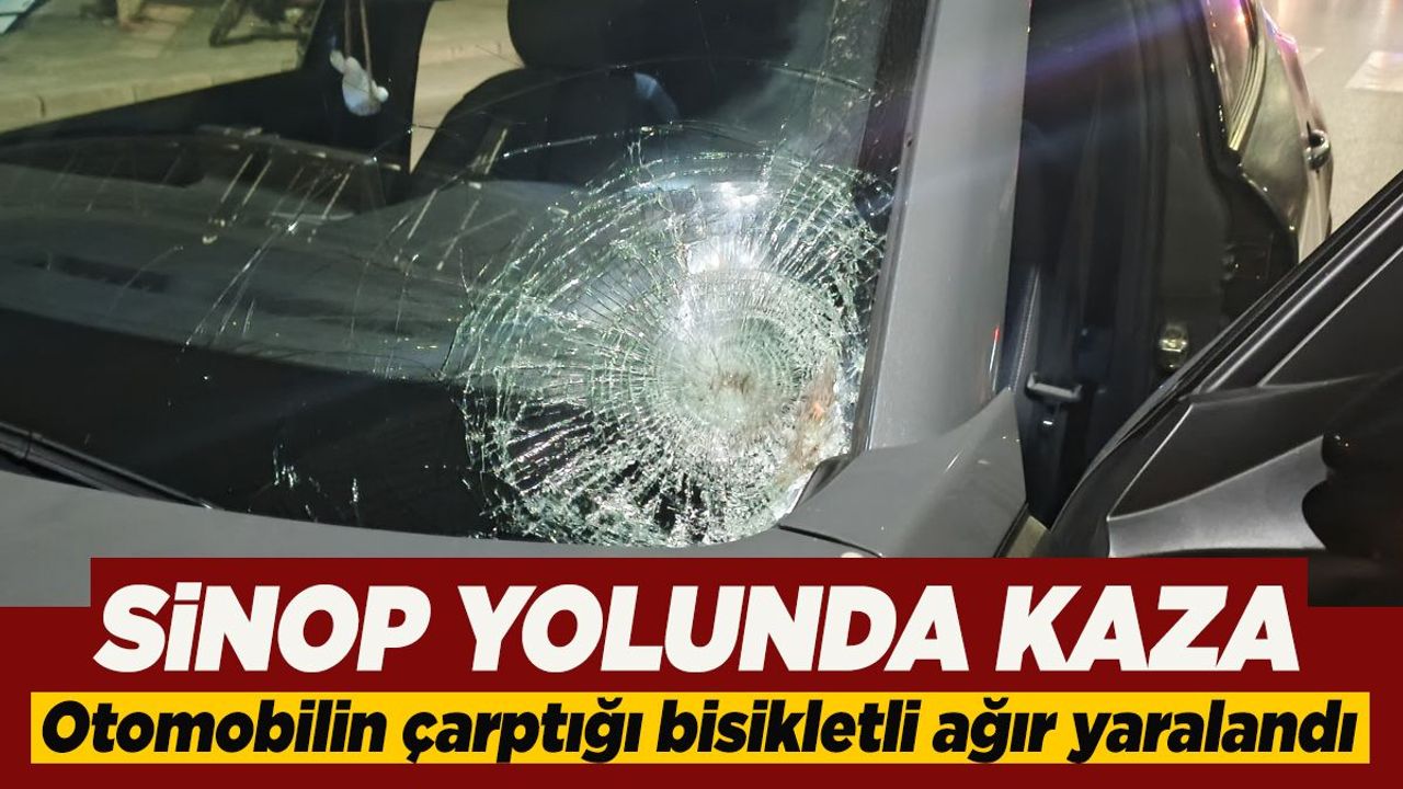 Otomobilin çarptığı bisikletli ağır yaralandı