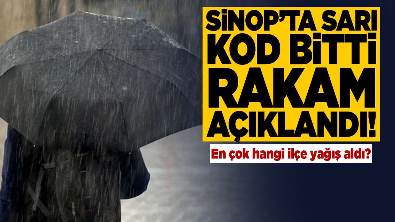 Sinop’ta sarı kodlu uyarı sona erdi