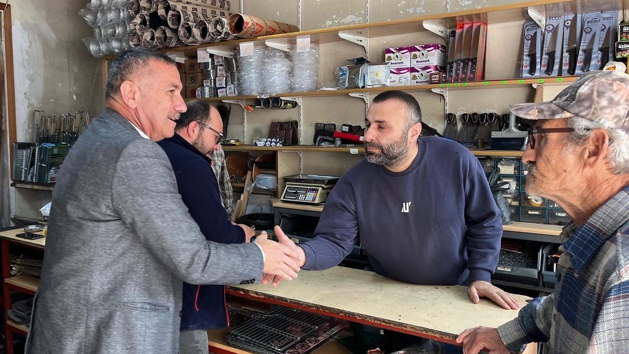 Başkan Üçüncüoğlu esnafı ziyaret etti