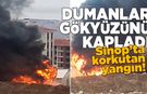 Sinop'ta yangın: Dumanlar gökyüzünü kapladı