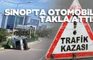 Sinop’ta trafik kazası korkuttu