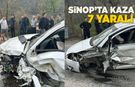 İki otomobil kafa kafaya çarpıştı: 7 yaralı
