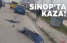 Sinop terminal kavşağında trafik kazası