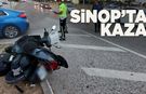Motosiklet sürücüsü hastaneye kaldırıldı