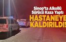 Sinop'ta alkollü motosiklet sürücüsü kaza yaptı
