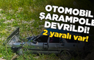 Otomobilin şarampole devrilmesi sonucu 2 kişi yaralandı