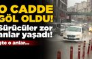 Sinop’ta bazı noktalar göle döndü, araçlar su içinde ilerledi!