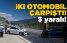Sinop yolunda iki otomobil çarpıştı: 5 yaralı!